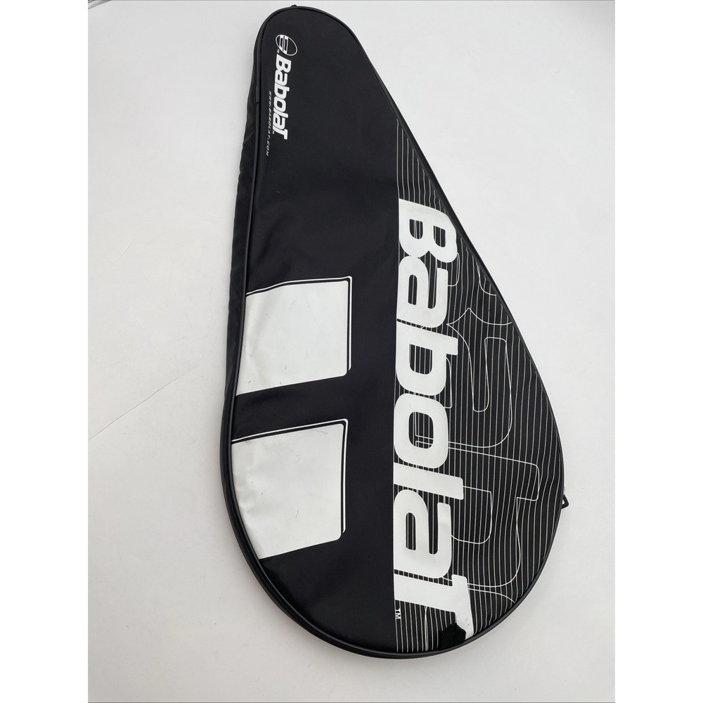 Babolat Single Tennis Racket Pack Black &White W/Shoulder Strap Excellent